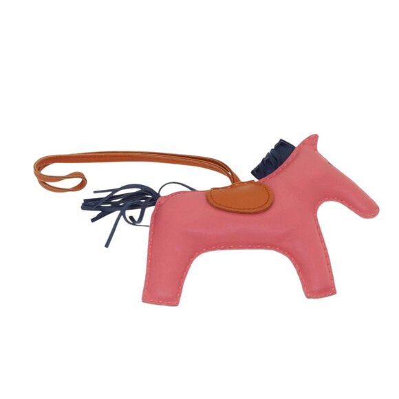 HERMES Rodeo Charm Leather Pink Auth - Picture 10 of 14